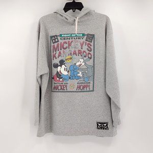 DISNEY Pullover 90's XL Graphic Mickey's Fight Of The Century Vintage Hoodie Top